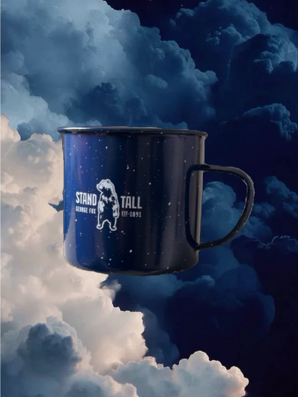 Navy Blue Enamel Camp Mug